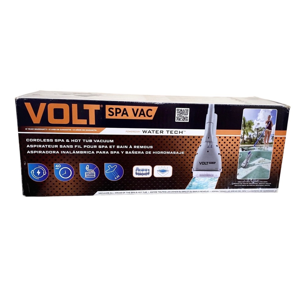 Water Tech Volt Spa Vac Cordless Rechargeable Hot Tub Vacuum 17101AL‎ Gray